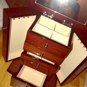 Piano Wood Jewelry Armoire.